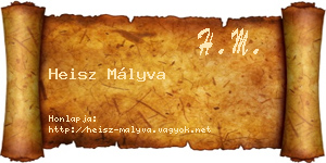 Heisz Mályva névjegykártya